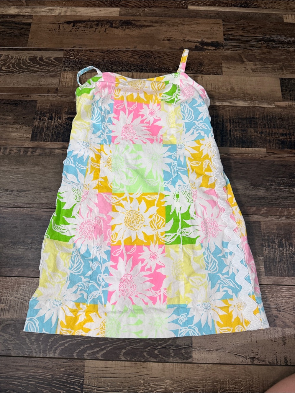 Lilly Pulitzer Girls' Pink Blue Yellow Green Floral Sundress